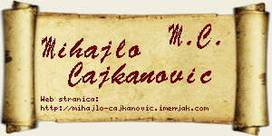 Mihajlo Čajkanović vizit kartica